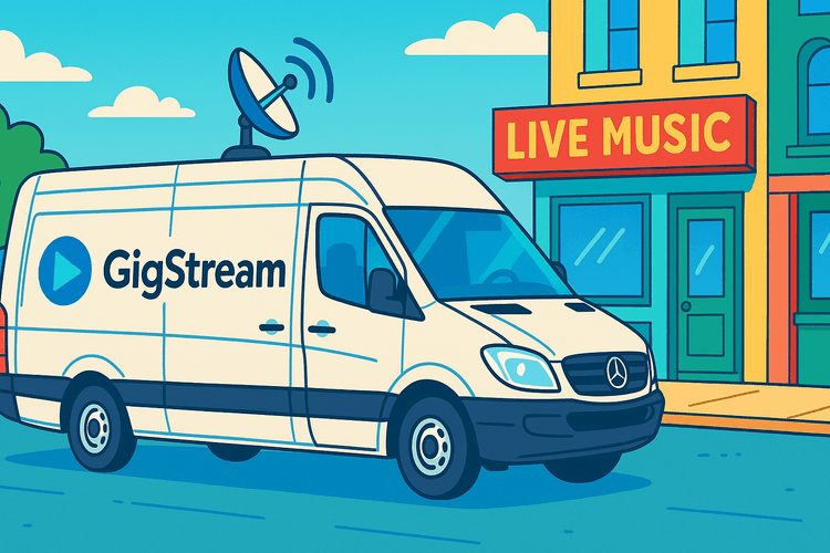 GigStream van at a live music venue